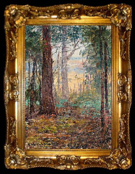 framed  Frederick Mccubbin Forest Macedon, ta009-2